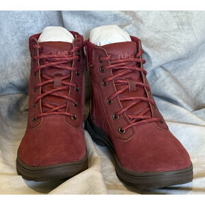 Ryka Brunswick Boots Women’s 7 Windsor Red Suede Waterproof Winter NIB Insulated